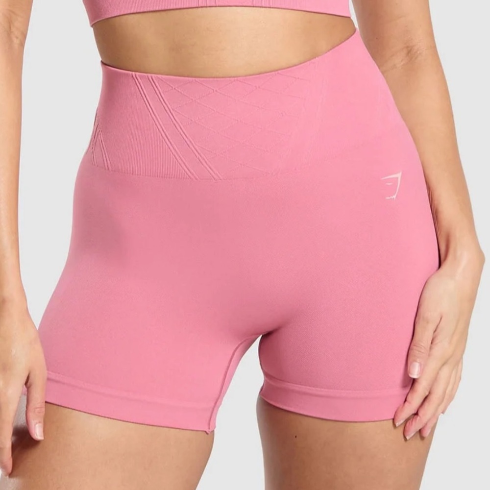 Gymshark Corset Seamless Shorts - Sunset Pink